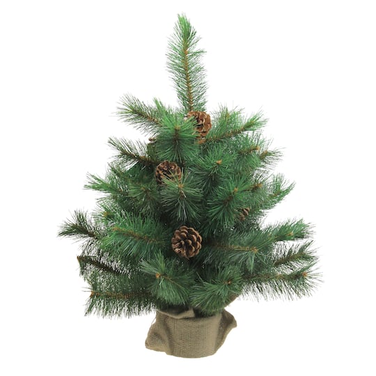 2ft. Unlit Royal Oregon Pine Artificial Christmas Tree in Burlap Base